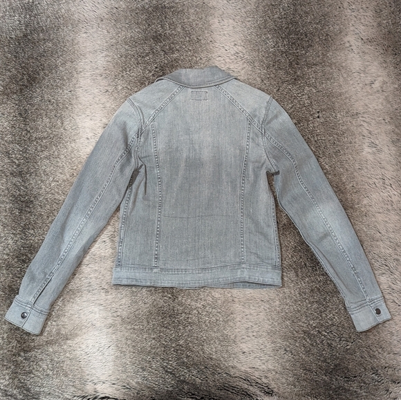 Lucky Brand Denim Moto Jacket Grey Women's Small - Picture 5 of 9